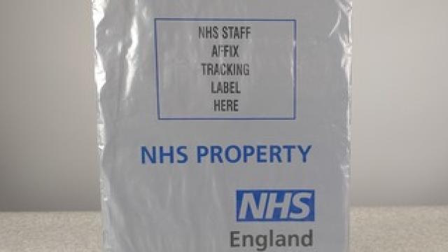 Medical records bag used to transport patient records